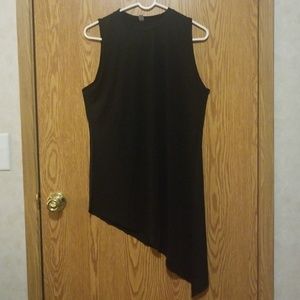 Sleeveless asymmetrical shirt dress